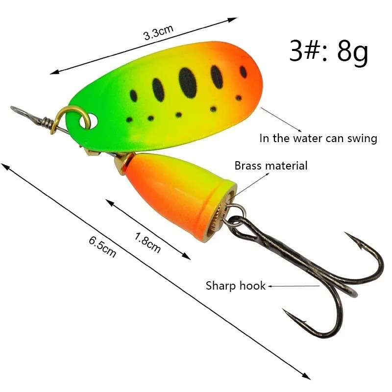 Spinner da Pesca 8g con Lama M - Fishing Lure Blade Bait recensione e prezzo