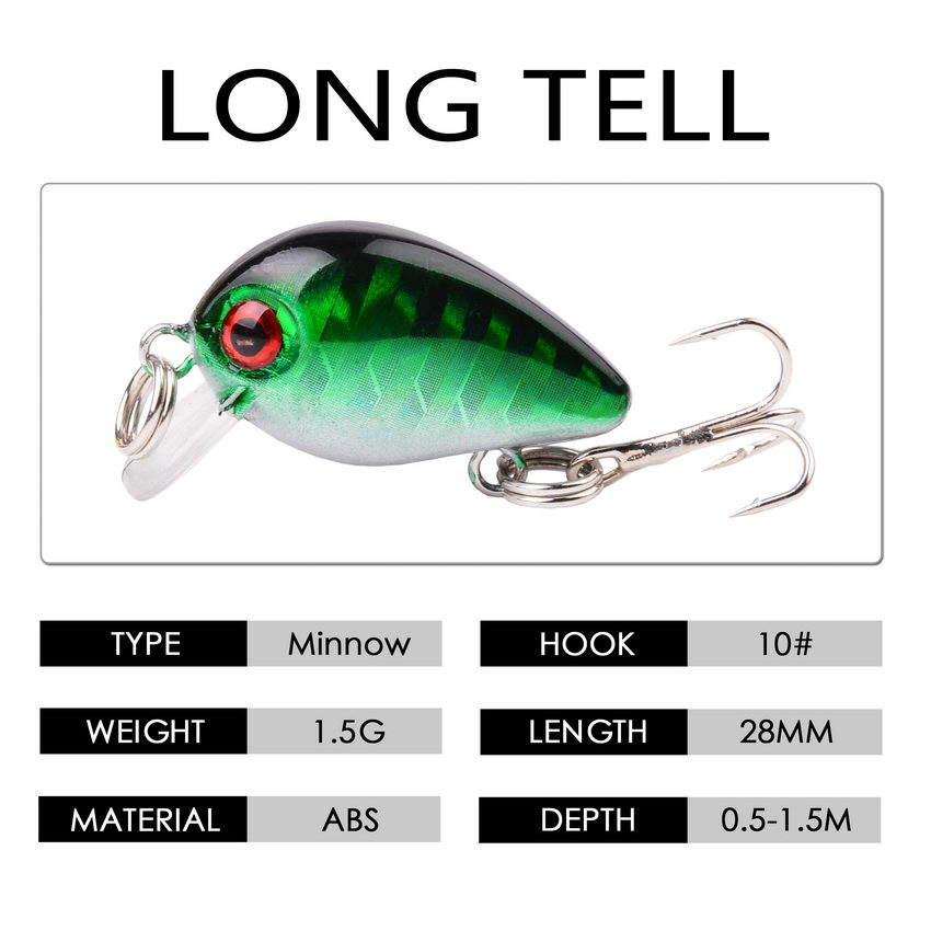 30mm 2g Crazy wobbler Mini Top - Fishing Lure Crankbait recensione e prezzo