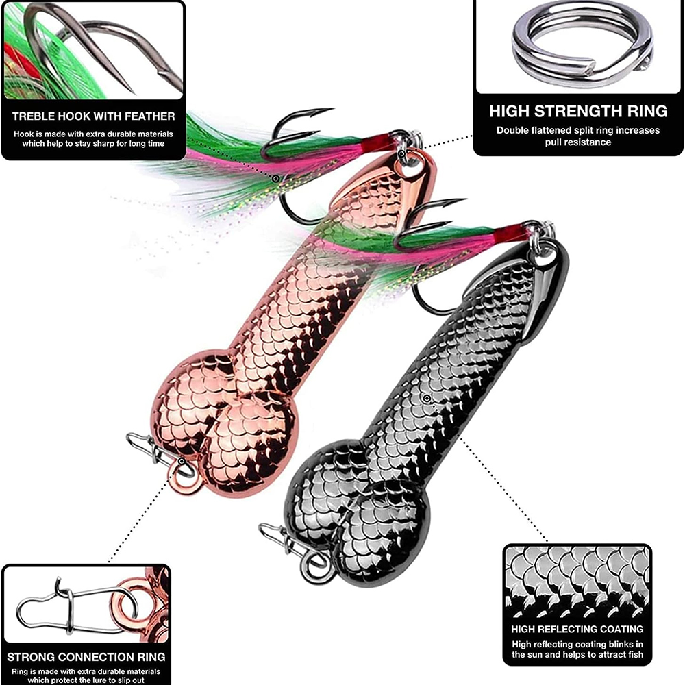 Esca da Pesca a Forma di Pene  - Fishing Lure Blade Bait recensione e prezzo